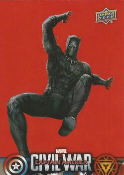 2016 Upper Deck Captain America Civil War (Walmart) #CW29 (Black Panther) No one can deny that Black Panther is a powerful Front