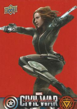 2016 Upper Deck Captain America Civil War (Walmart) #CW34 (Black Widow) After being trained to live without distractions Front