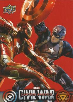 2016 Upper Deck Captain America Civil War (Walmart) #CW35 (Iron Man vs. Captain America) After countless disputes, Iron Man and Captain Front