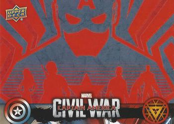 2016 Upper Deck Captain America Civil War (Walmart) #CW46 (Team Captain America silhouette) Captain America disagrees with the Front