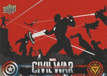 2016 Upper Deck Captain America Civil War (Walmart) #CW48 (Team vs. Team silhouette) The Avengers were intended to be Earth's first and Front