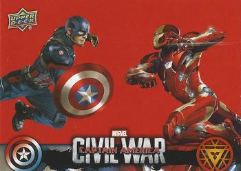 2016 Upper Deck Captain America Civil War (Walmart) #CW50 (Captain America vs. Iron Man) Because Team Captain America acts Front