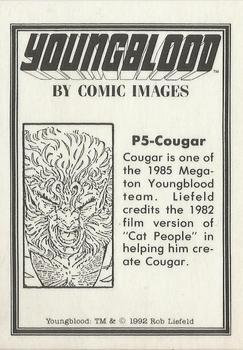1992 Comic Images Youngblood - Prism #P5 Cougar Back