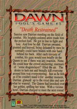 2003 Dynamic Forces Dawn Fool's Game #5 Death Restrained Back