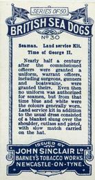 1926 Sinclair British Sea Dogs #30 Seaman, Time of George II Back