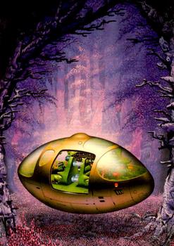1994 FPG Tim White Fantasy Art #12 Extraterrestrial Vehicle Front