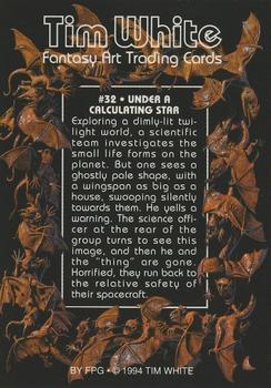 1994 FPG Tim White Fantasy Art #32 Under a Calculating Star Back