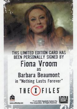 2018 Rittenhouse X-Files Seasons 10 & 11 - Autographs #NNO Fiona Vroom Back