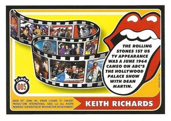2006 RST The Rolling Stones #005 Keith Richards: The Rolling Stones 1st US TV appearance... Back