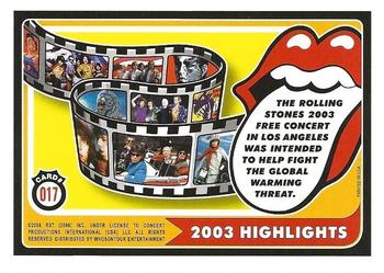 2006 RST The Rolling Stones #017 2003 Highlights: The Rolling Stones 2003 free... Back