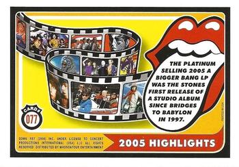 2006 RST The Rolling Stones #077 2005 Highlights:  The Platinum Selling 2005 A Bigger Bang... Back