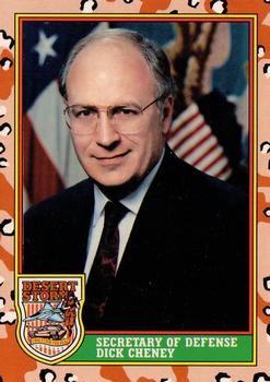 1991 Topps Desert Storm (UK) #3 Sectretary of Defense Dick Cheney Front
