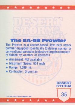 1991 Topps Desert Storm (UK) #35 EA-6B Prowler Back