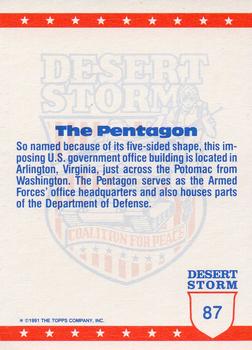 1991 Topps Desert Storm (UK) #87 The Pentagon Back
