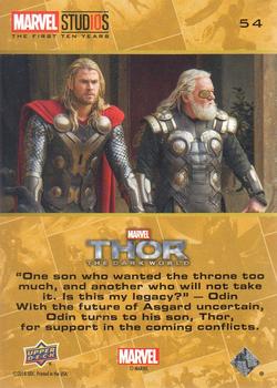 2019 Upper Deck Marvel Studios The First Ten Years #54 Thor of Asgard Back