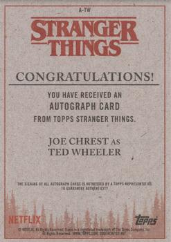 2018 Topps Stranger Things - Autographs #A-TW Joe Chrest Back