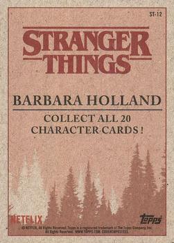 2018 Topps Stranger Things - Character Cards #ST-12 Barbara Holland Back