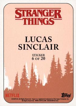 2018 Topps Stranger Things - Character Stickers #6 Lucas Sinclair Back