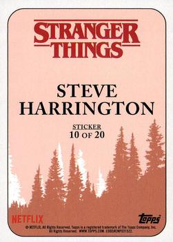 2018 Topps Stranger Things - Character Stickers #10 Steve Harrington Back