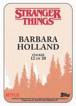 2018 Topps Stranger Things - Character Stickers #12 Barbara Holland Back