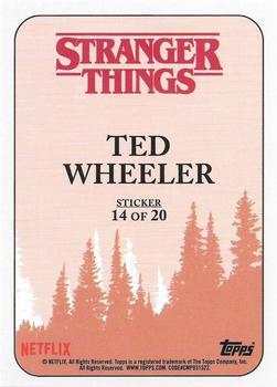 2018 Topps Stranger Things - Character Stickers #14 Ted Wheeler Back