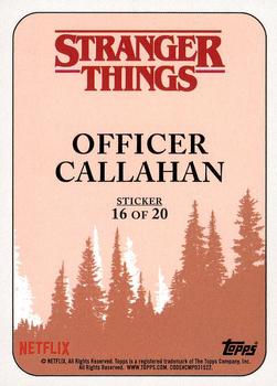 2018 Topps Stranger Things - Character Stickers #16 Officer Callahan Back