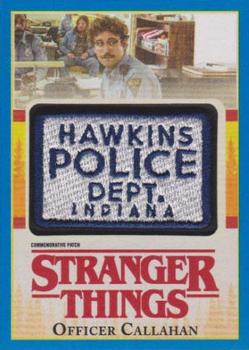 2018 Topps Stranger Things - Commemorative Patch Blue #NNO Officer Callahan Front