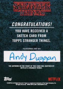 2018 Topps Stranger Things - Sketch Artists #NNO Andy Duggan Back