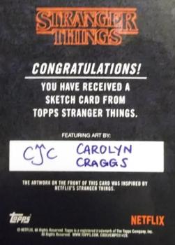 2018 Topps Stranger Things - Sketch Artists #NNO Carolyn Craggs Back
