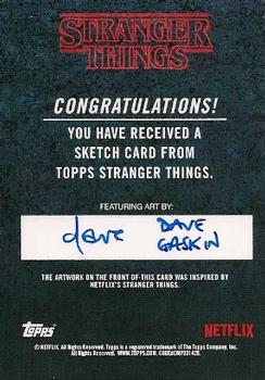 2018 Topps Stranger Things - Sketch Artists #NNO Dave Gaskin Back