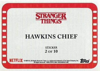 2018 Topps Stranger Things - Scenes Stickers #2 Hawkins Chief Back