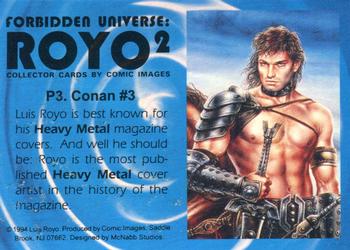 1994 Comic Images Luis Royo 2: Forbidden Universe - Prism Chase #P3 Conan #3 Back