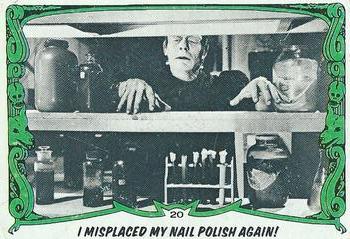 1980 Topps You'll Die Laughing Creature Feature #20 I Misplaced My Nail Polish Again! Front
