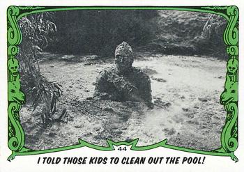 1980 Topps You'll Die Laughing Creature Feature #44 I Told Those Kids to Clean Out the Pool! Front