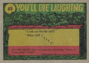 1980 Topps You'll Die Laughing Creature Feature #49 Like My New Nail Polish? Back