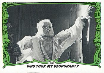 1980 Topps You'll Die Laughing Creature Feature #58 Who Took My Deodorant? Front