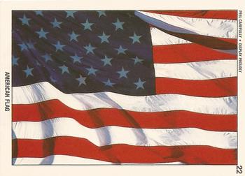 1991 Topps Desert Storm Glossy - Stickers #22 American Flag Front