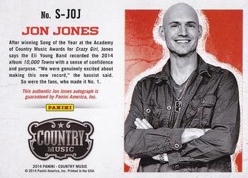 2014 Panini Country Music - Signatures #S-JOJ Jon Jones Back