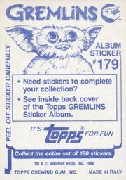 1984 Topps Gremlins Stickers #179 Sticker 179 Back