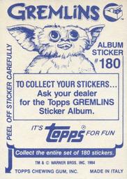 1984 Topps Gremlins Stickers #180 Sticker 180 Back