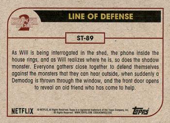 2019 Topps Stranger Things Series 2 #ST-89 Line of Defense Back