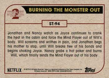 2019 Topps Stranger Things Series 2 #ST-94 Burning the Monster Out Back
