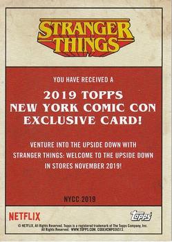 2019 Topps Stranger Things Series 2 #NNO NY ComicCon Promo Back