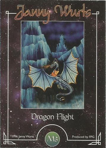 1996 FPG Janny Wurts - Metallic Storm set #M3 Dragon Flight Back