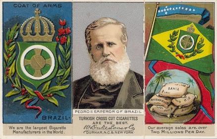 1888 W. Duke, Sons & Co. Rulers, Flags, Coat of Arms (N126) - Triple-folder Design #NNO Brazil Front