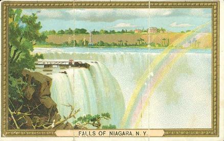 1888 W. Duke, Sons & Co. Rulers, Flags, Coat of Arms (N126) - Triple-folder Design #NNO Falls Of Niagara Front