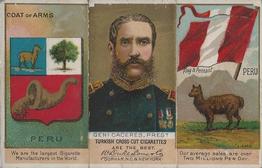 1888 W. Duke, Sons & Co. Rulers, Flags, Coat of Arms (N126) - Triple-folder Design #NNO Peru Front