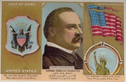 1888 W. Duke, Sons & Co. Rulers, Flags, Coat of Arms (N126) - Triple-folder Design #NNO United States Front