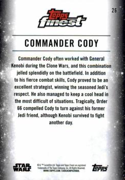 2018 Topps Finest Star Wars - Refractor #26 Commander Cody Back
