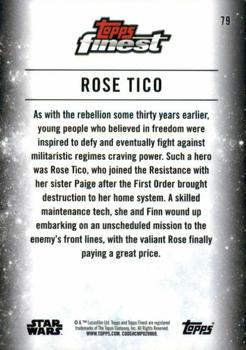 2018 Topps Finest Star Wars - Refractor #79 Rose Tico Back